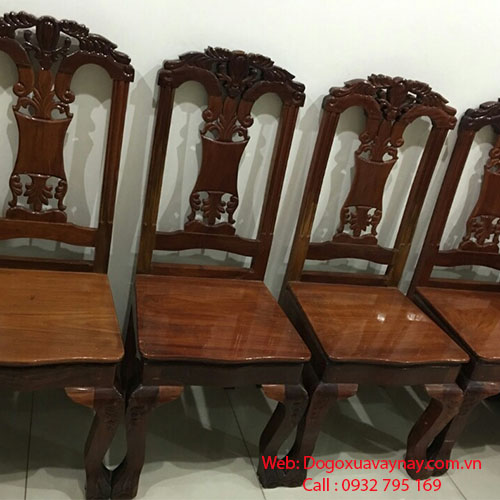 Bán ghế gỗ cam xe bàn ăn 6 ghế