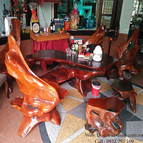 Bán bọ bàn sofa gỗ gốc cây đỏ